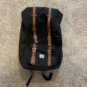 Herschel Little America Laptop Backpack, Black/Tan
